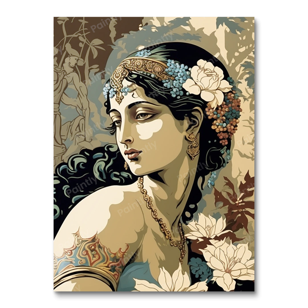 Nouveau South Indian Princess (Wall Art)