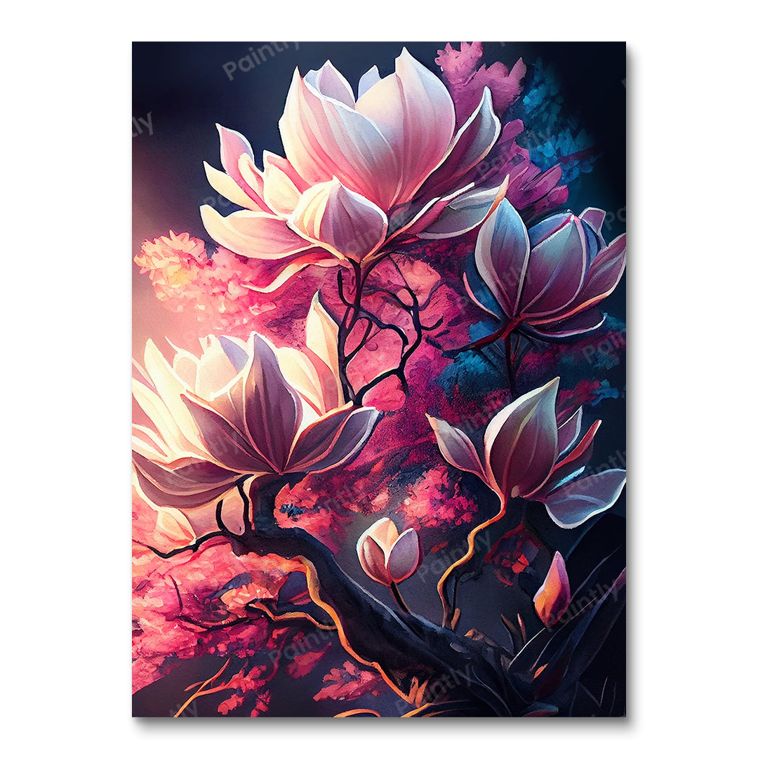 Magnolia Flowers VII (Paint by Numbers)