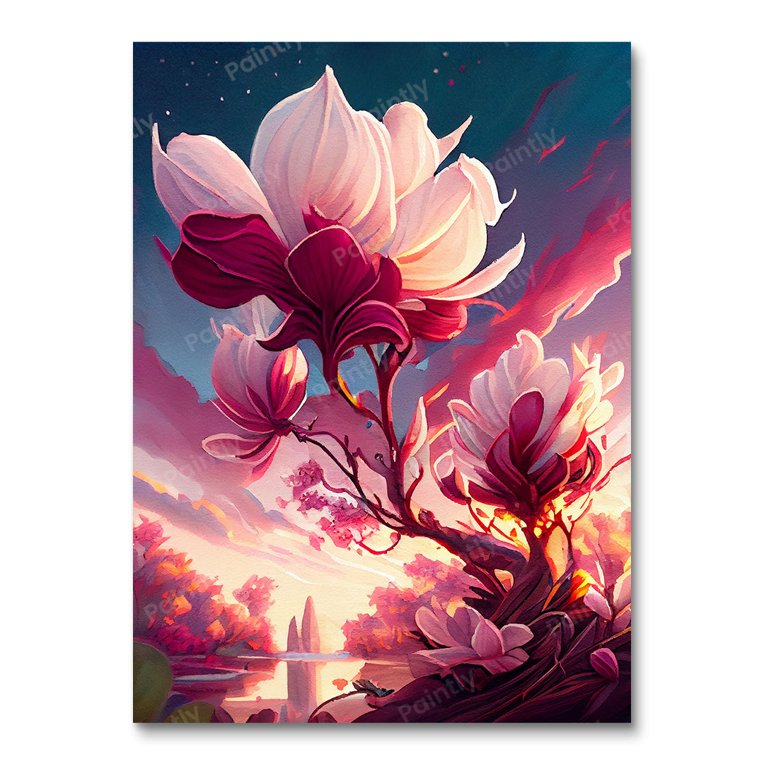 Magnolia Flowers V (Paint by Numbers)