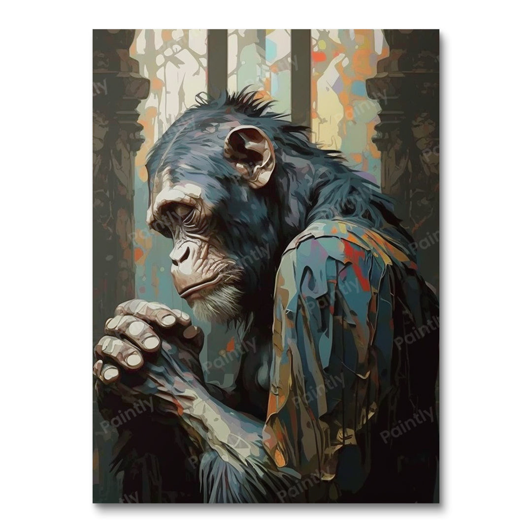 Holy Chimp II (Paint by Numbers)