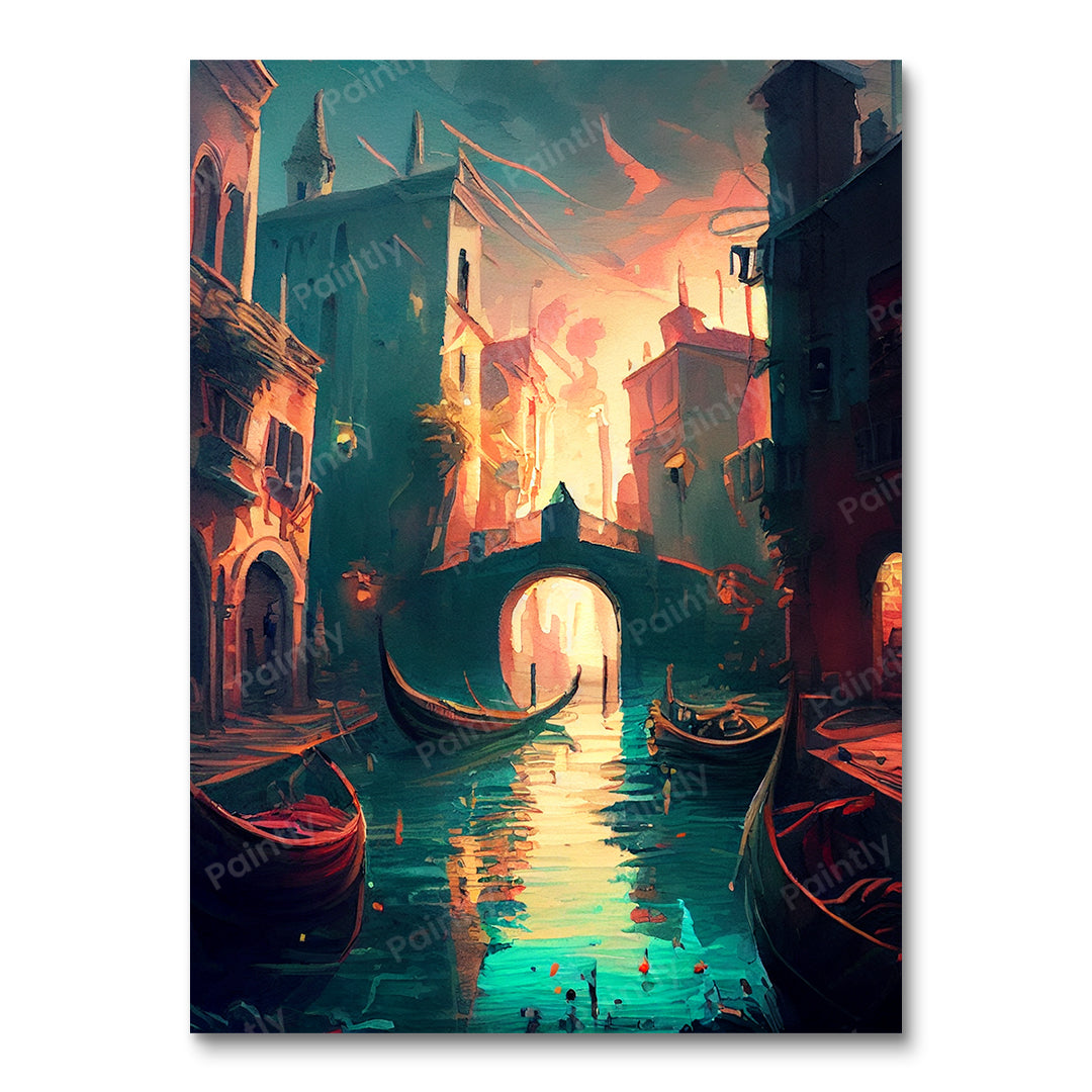 Dark Venice Canal V (Wall Art)