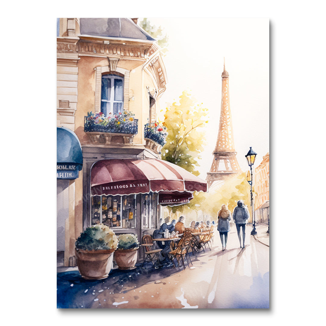 Paris Cafe II (Paint by Numbers)