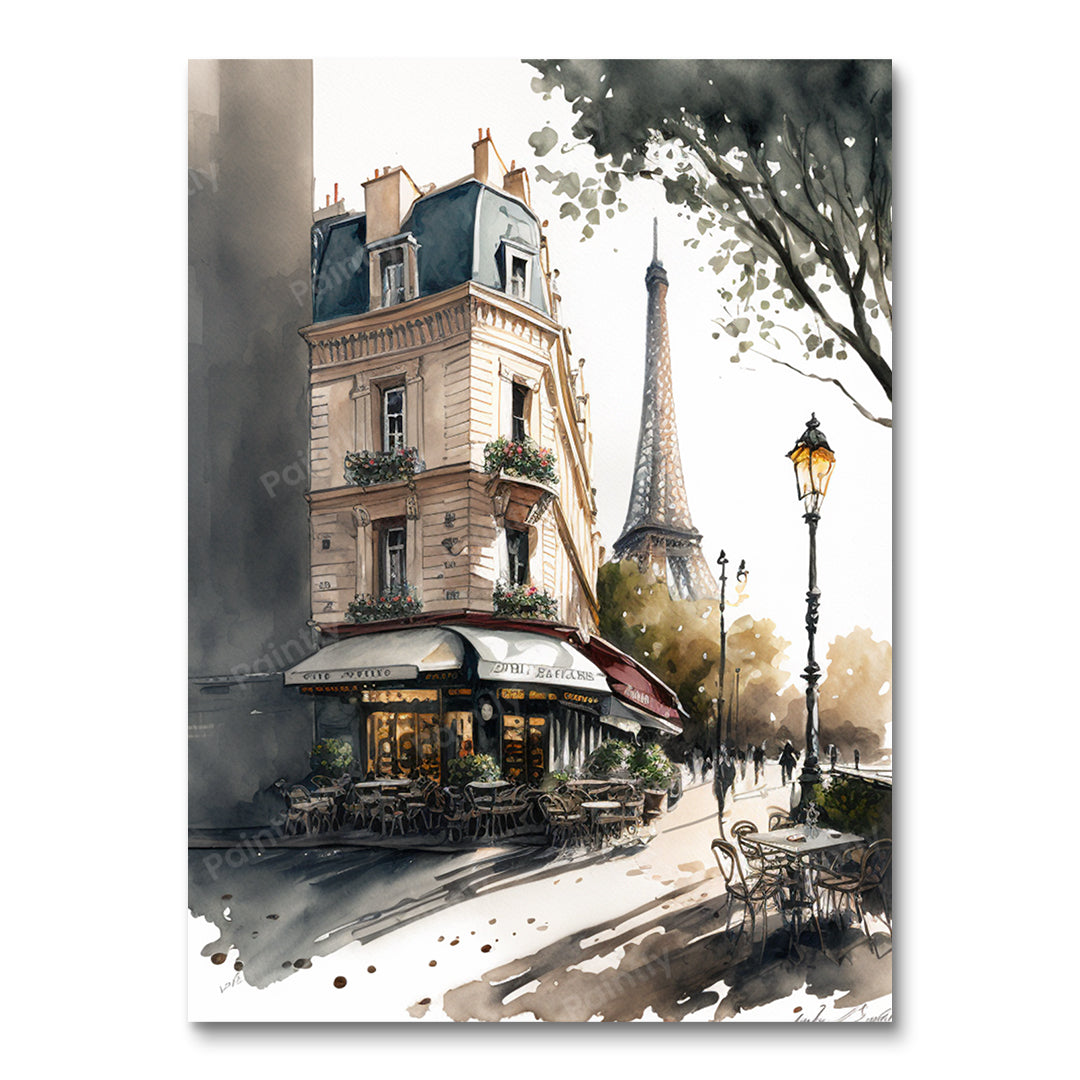 Paris Cafe III (diamantmaleri)