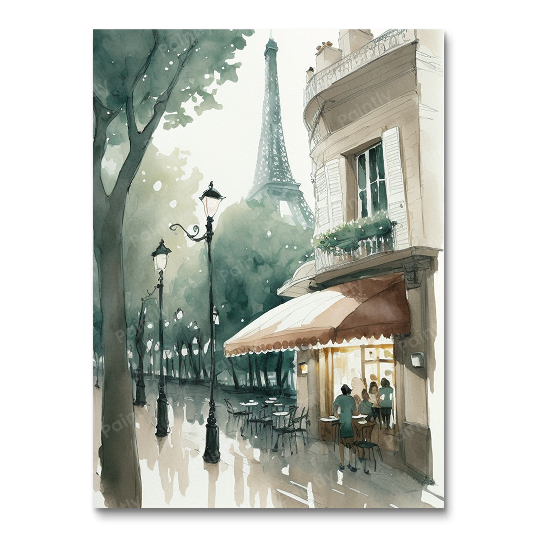 Paris Cafe IV (diamantmaleri)