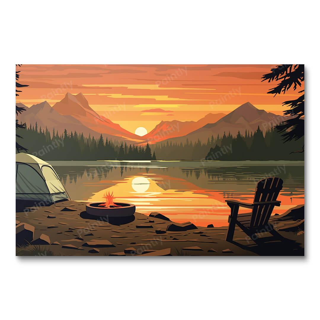 Lakeside Awakening (Diamond Painting)