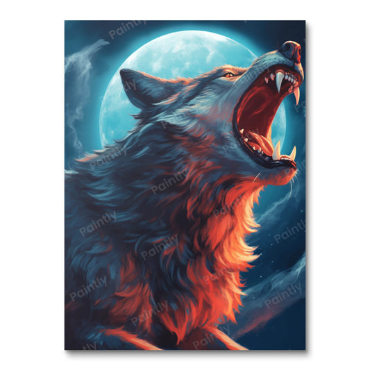 Twilight Howl Wolf (diamantmaleri)