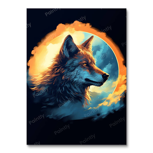 Lunar Wolf (diamantmaleri)