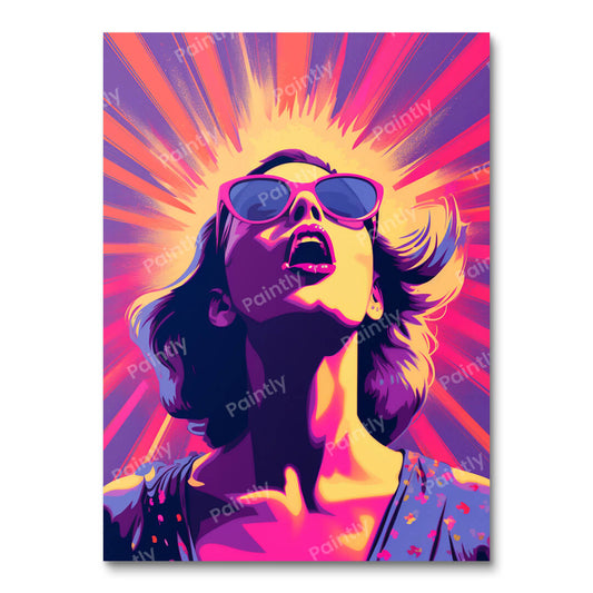 Pop Art Girl in Shades II (Diamond Painting)