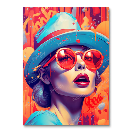 Pop Art Girl in Shades III (Diamond Painting)