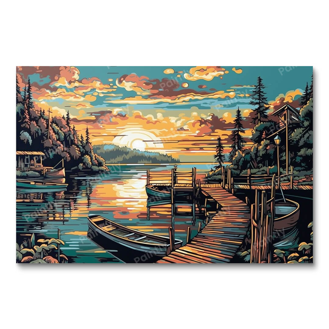 Sunset Dock (Wall Art)