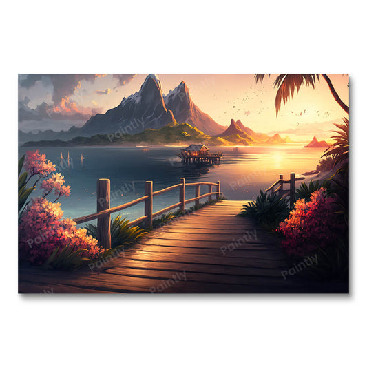 Tropical Twilight II (Diamond Painting)