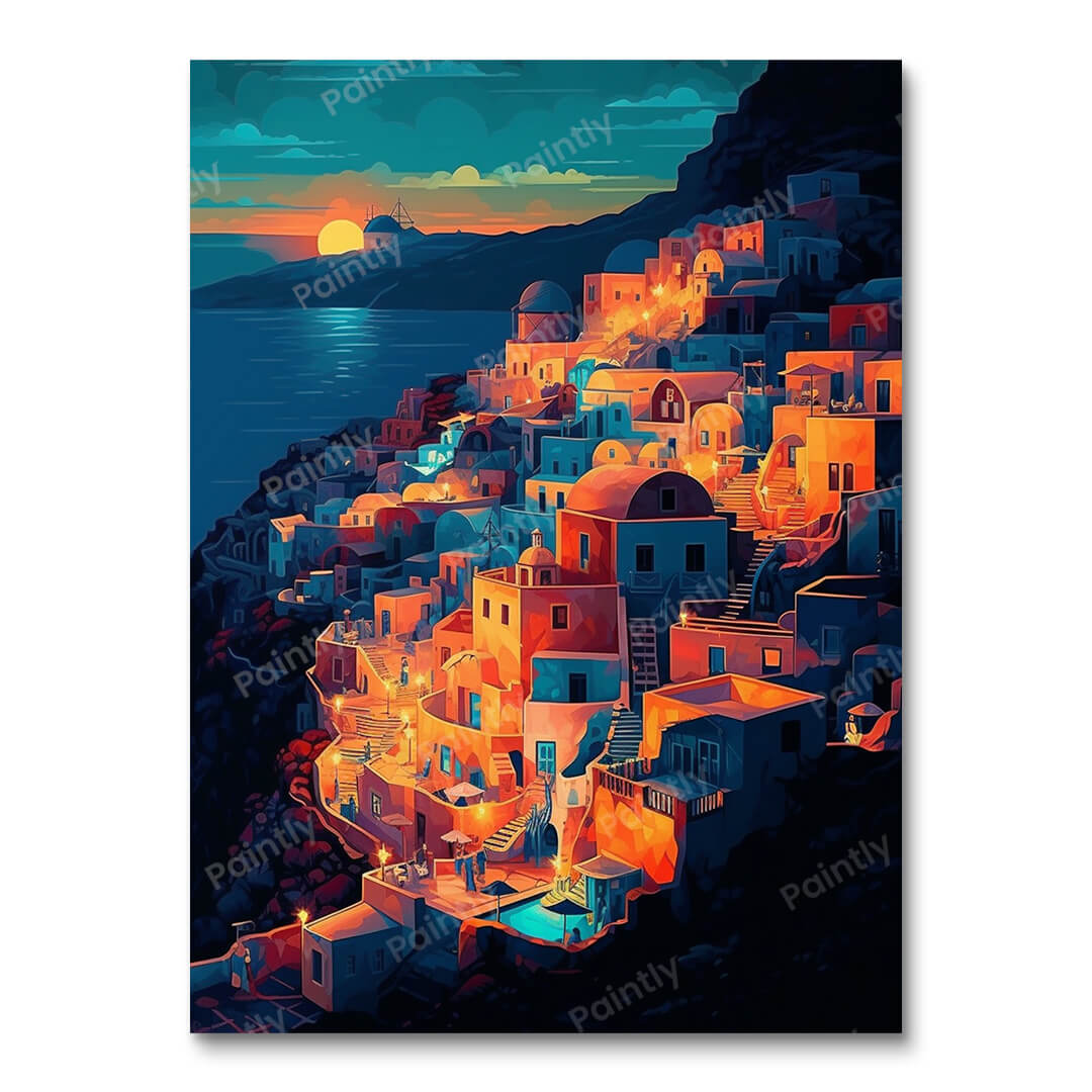 Santorini Coast II (maling efter tal)