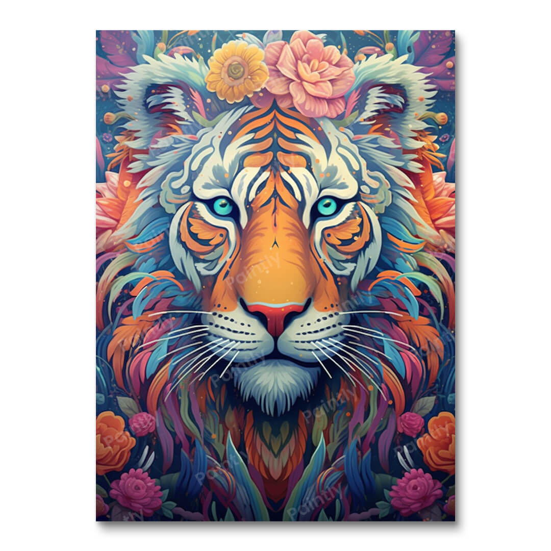 Psychedelic Tiger II (Vægkunst)