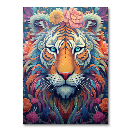 Psychedelic Tiger II (Vægkunst)