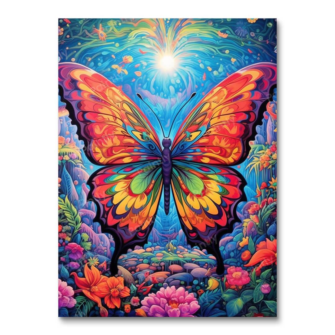 Psychedelischer Schmetterling I (Wandkunst)