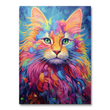 Psychedelische Katze V (Wandkunst)