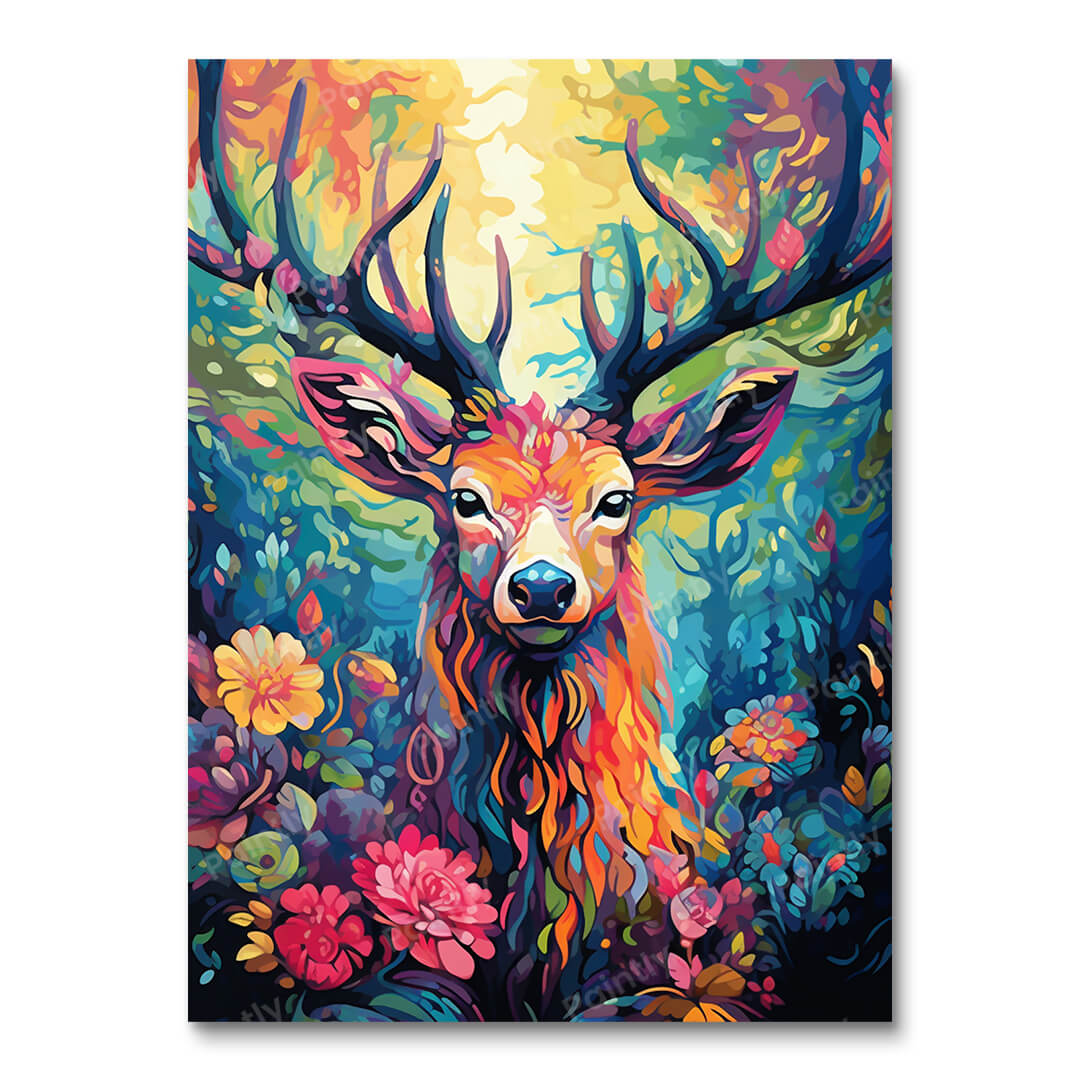 Psychedelic Deer II (diamantmaleri)