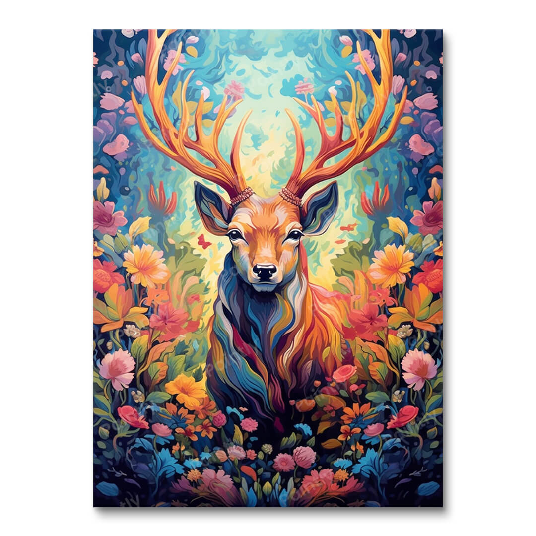 Psychedelic Deer III (Wall Art)