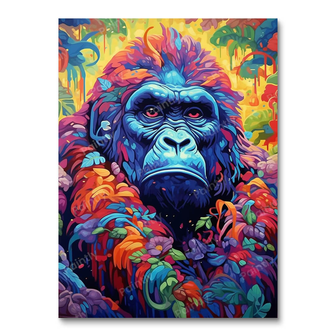 Psychedelic Gorilla V (Wall Art)