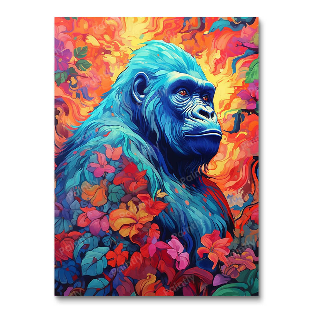 Psychedelic Gorilla II (Vægkunst)