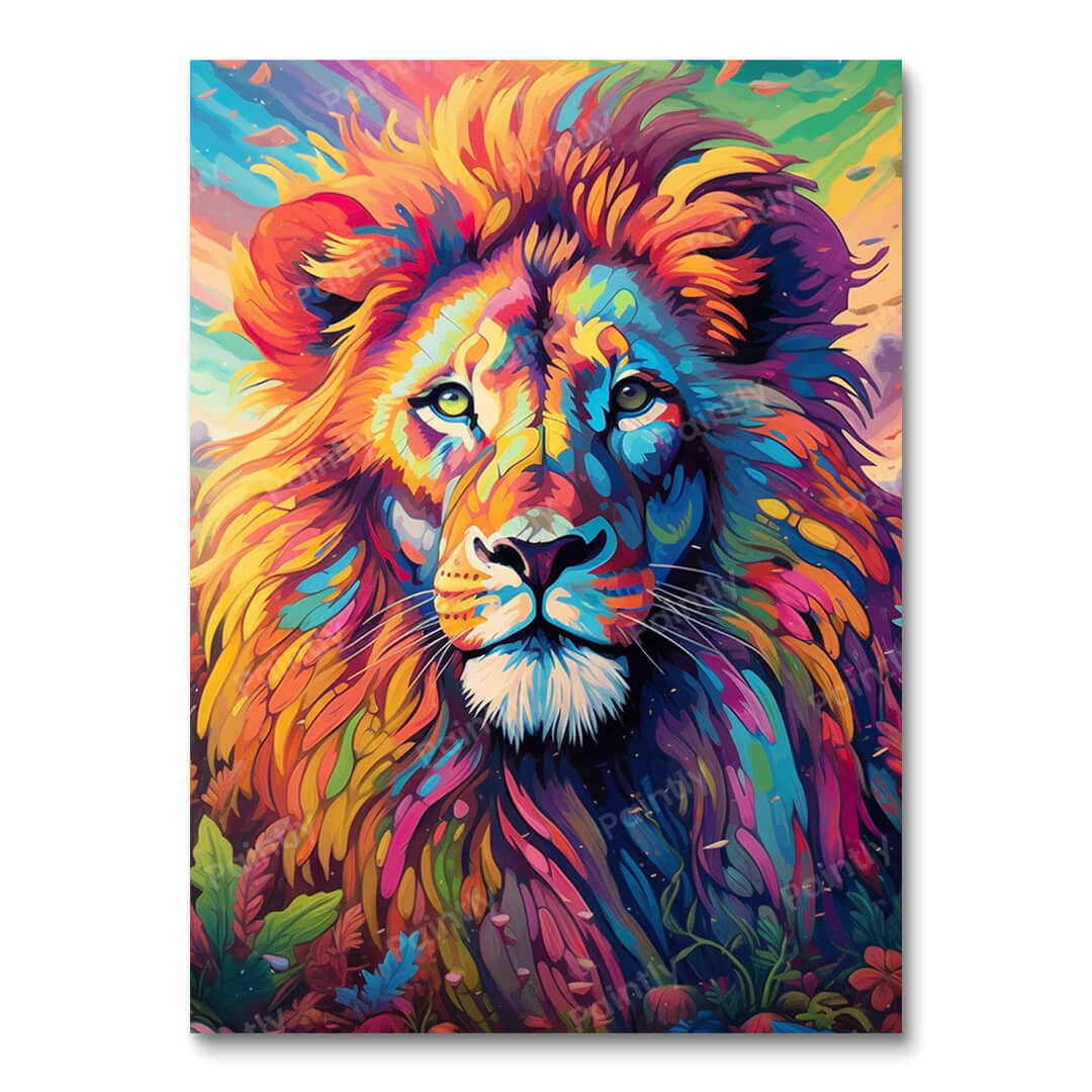 Psychedelic Lion VI (Diamond Painting)