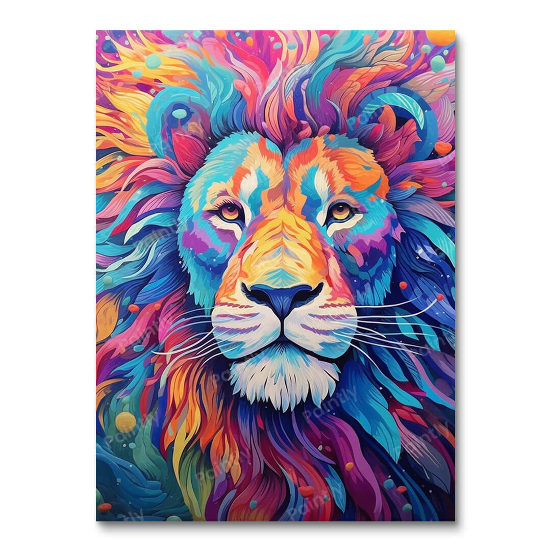 Psychedelic Lion V (vægkunst)