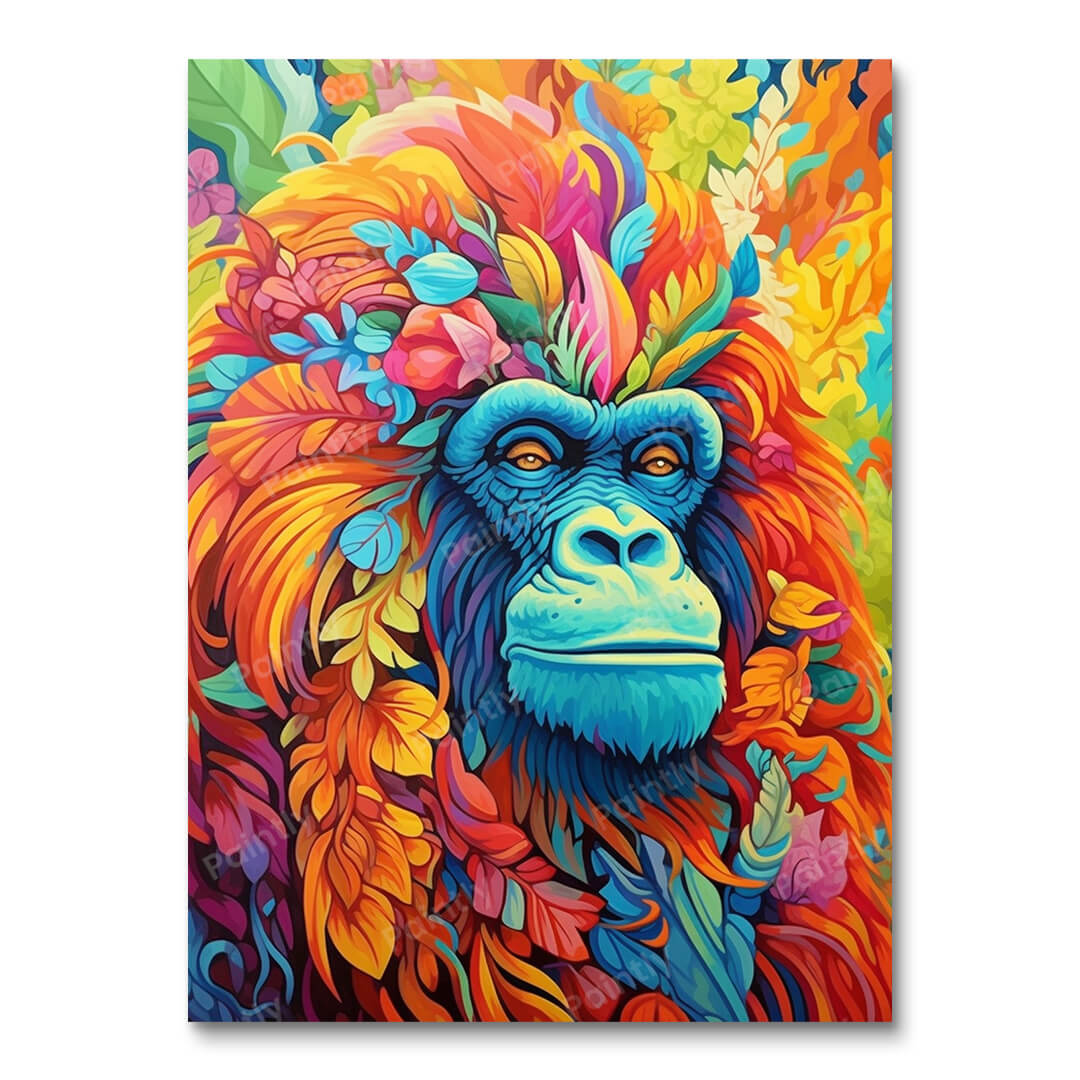 Psychedelic Orangutan II (Diamond Painting)