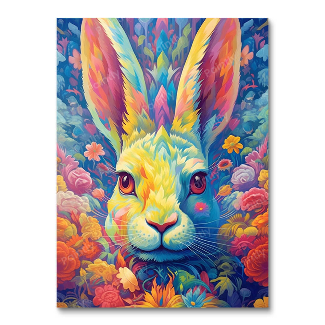 Psychedelic Rabbit IV (Vægkunst)