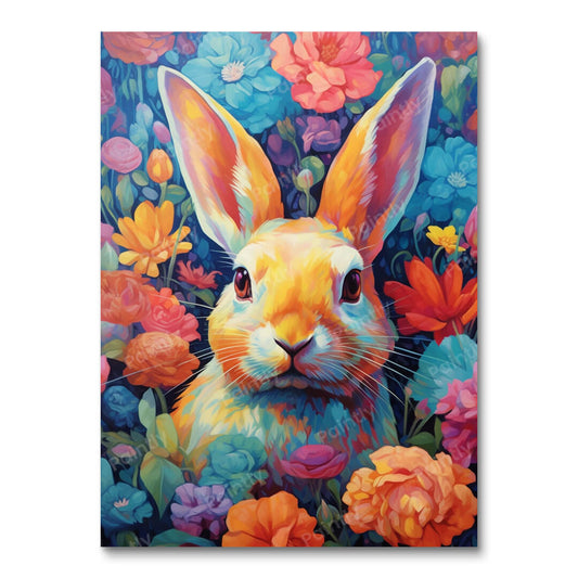 Psychedelic Rabbit I (Vægkunst)