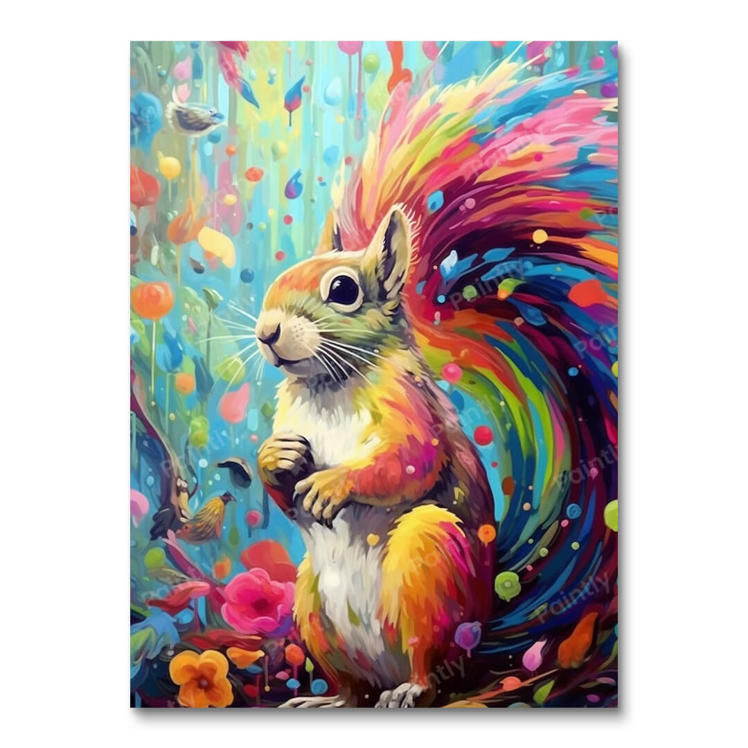 Psychedelic Squirrel III (Diamond Painting)