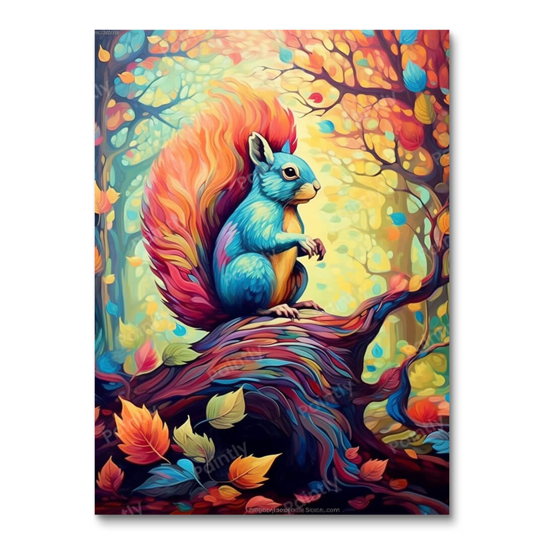 Psychedelic Squirrel I (Vægkunst)