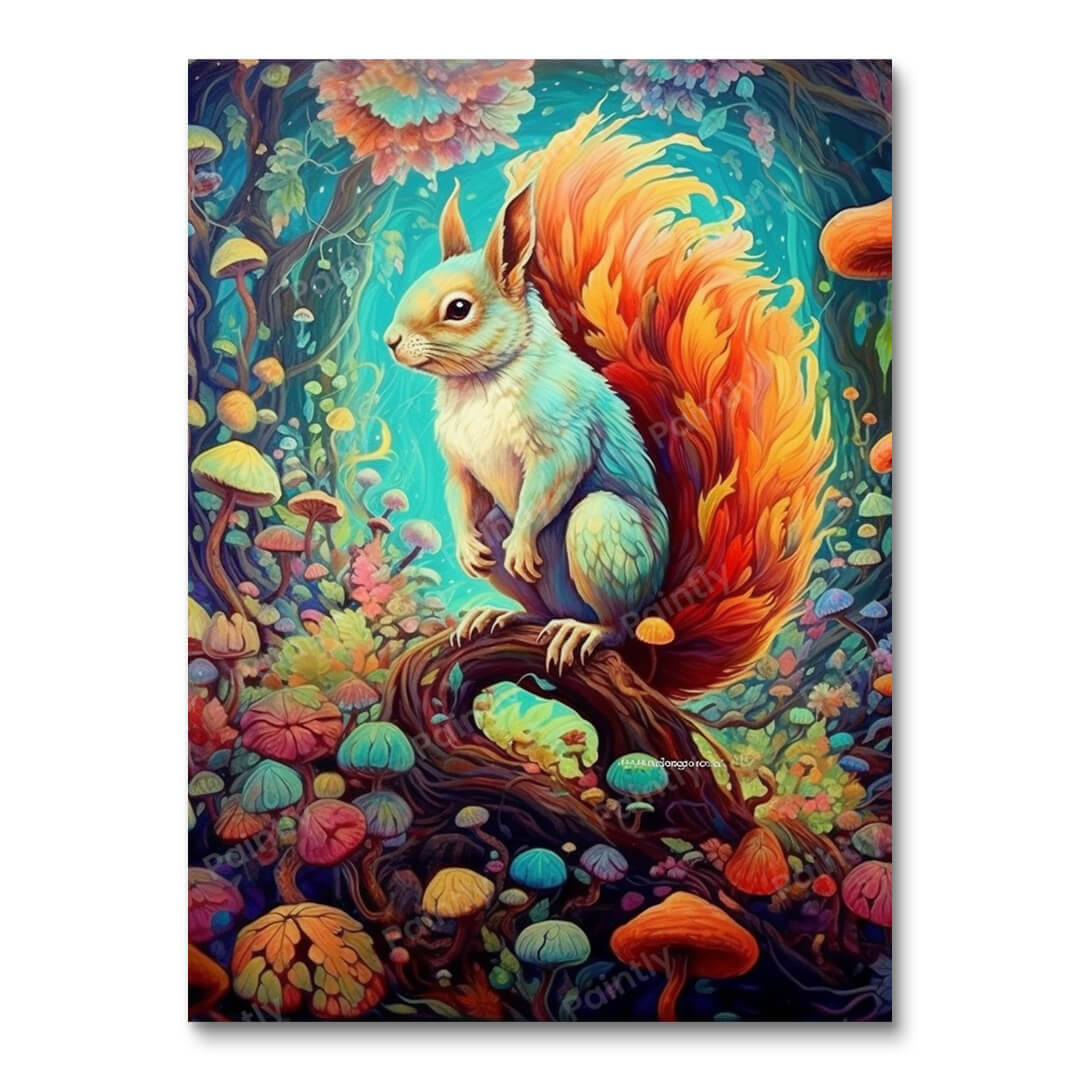 Psychedelic Squirrel II (Vægkunst)