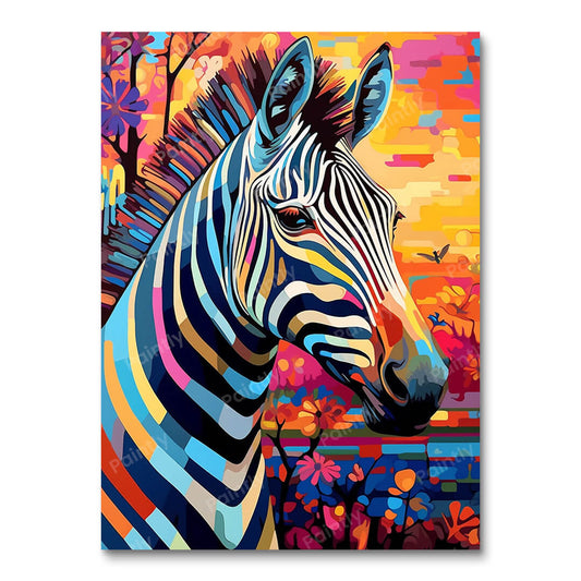 Psychedelic Zebra I (Wall Art)