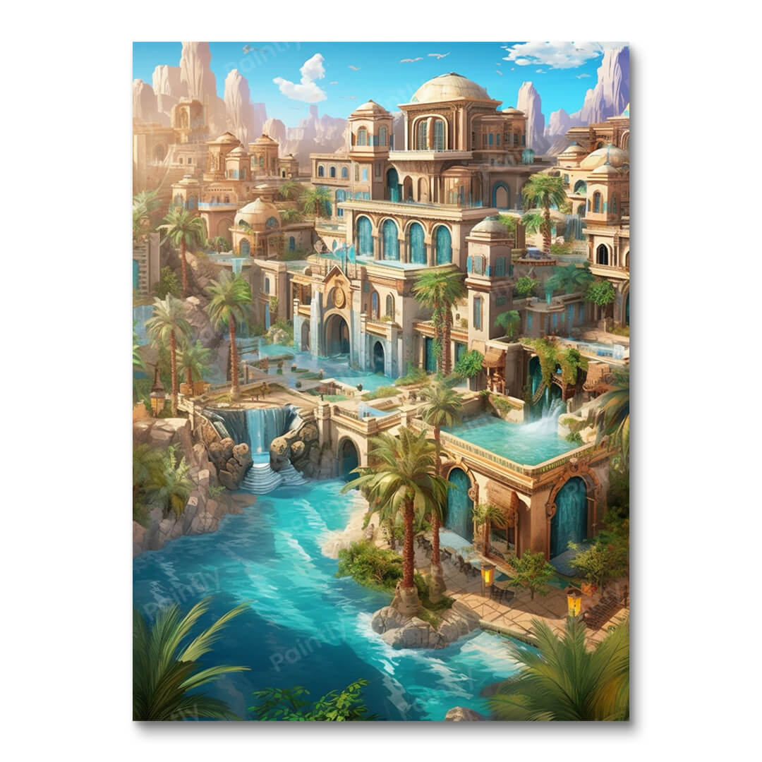 Majestic Oasis (diamantmaleri)