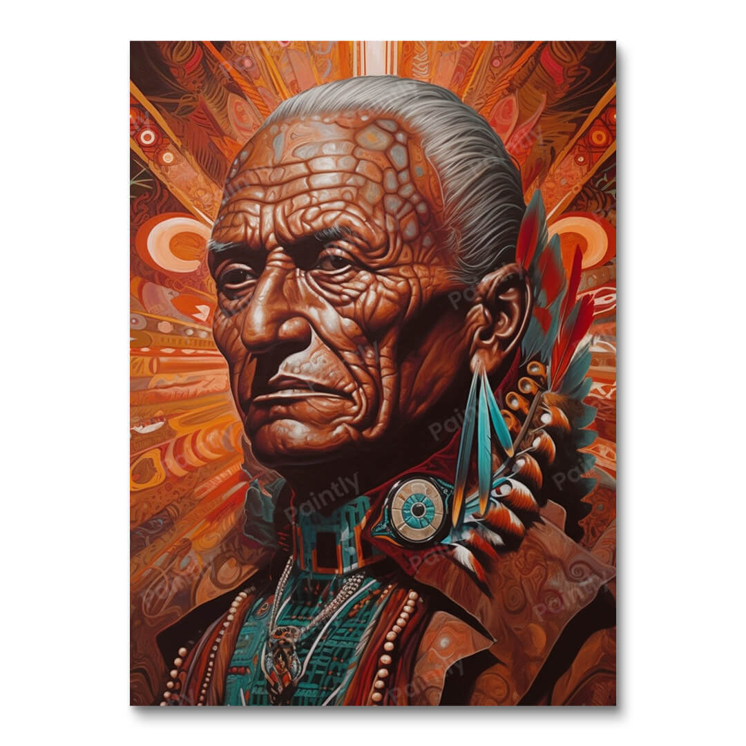 Red Indian Tribesman (Diamond Painting)