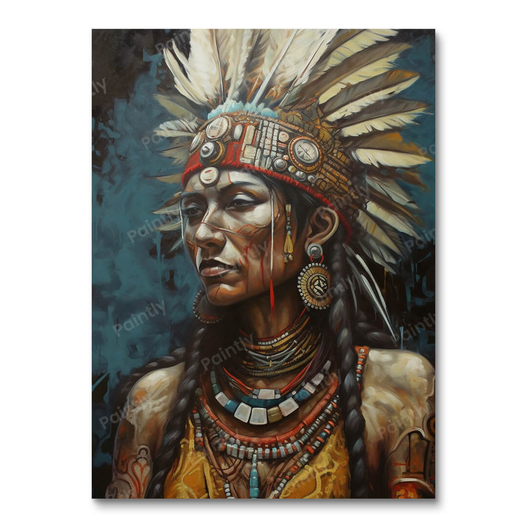 Red Indian Tribesman II (Paint by Numbers)